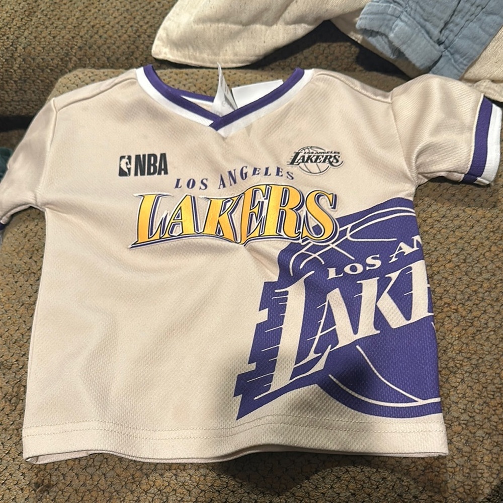 Cotton On Cream and Purple Lakers Jerseys